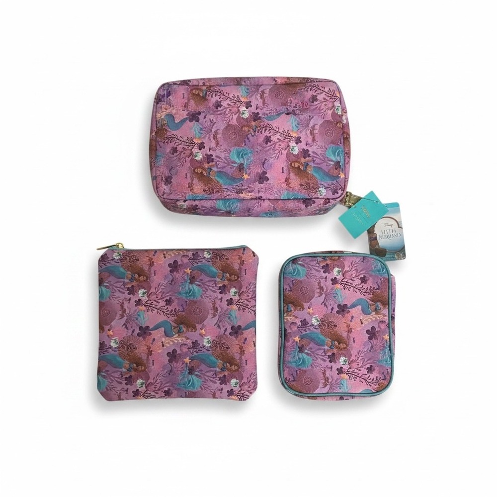 Disney Posh Peanut Ariel Little Mermaid Backpack and Packing Cube Set Purple - Picture 7 of 8